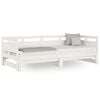 vidaXL Dormeuse Estraibile Bianca Legno Massello di Pino 2x(90x200) cm