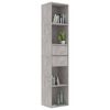 vidaXL Libreria Grigio Cemento 36x30x171 cm in Legno Multistrato