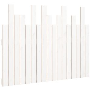 vidaXL Testiera da Parete Bianca 108x3x80 cm in Legno Massello di Pino