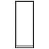 vidaXL Portalegna Nero Opaco 80x28x222 cm Acciaio