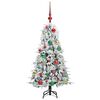 vidaXL Albero di Natale Artificiale con Rami Pieghevoli Bianco 120 cm