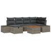 vidaXL Set Divano da Giardino 7 pz Grigio polyrattan