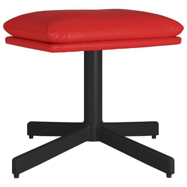 vidaXL Poggiapiedi Rosso Vino 60x60x36 cm in Similpelle