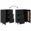 vidaXL Credenza con cassetto Rovere Nero 69,5 x 34 x 90 cm