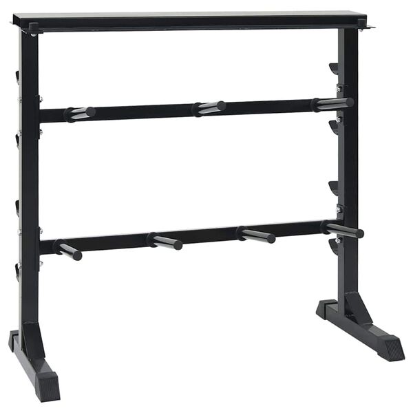 vidaXL Ripiano per Manubri Nero 99 x 45 x 95,5 cm