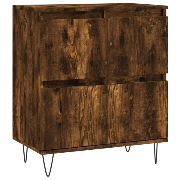 vidaXL Credenza Rovere Fumo 60x35x70 cm in Legno Multistrato