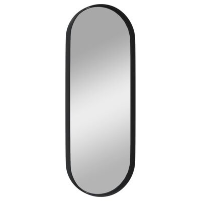 vidaXL Specchio da Parete Nero 15x40 cm Ovale