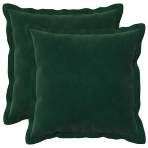 vidaXL Cuscino con cuscino HOUTEN 2 pz Verde Scuro Velluto