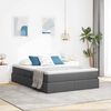 vidaXL Letto con contenitore e materasso Grigio scuro 140 x 190 cm