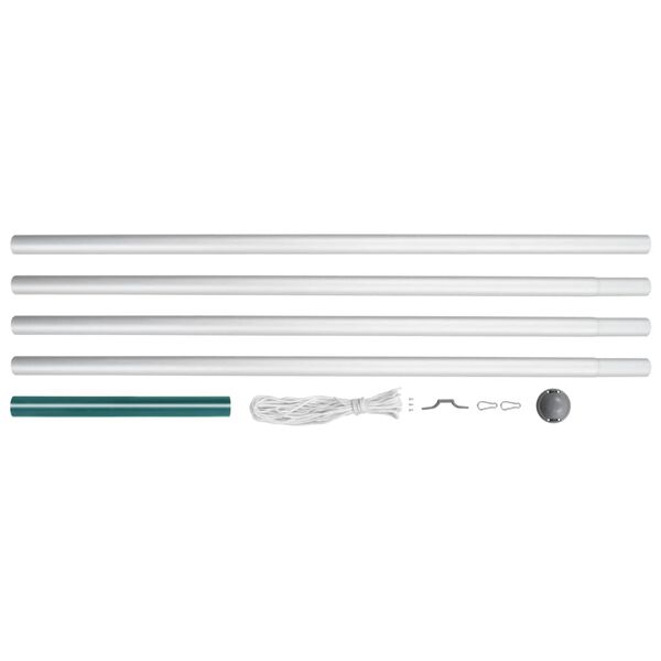 vidaXL Pennone Sezionale in Alluminio 6,2 m