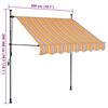 vidaXL Tenda da Sole Retrattile Manuale con LED 200 cm Gialla e Blu