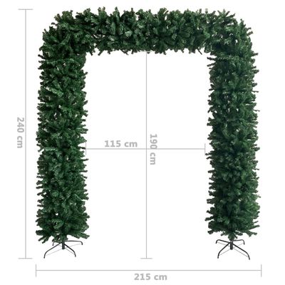 vidaXL Arco ad Albero di Natale Verde 240 cm