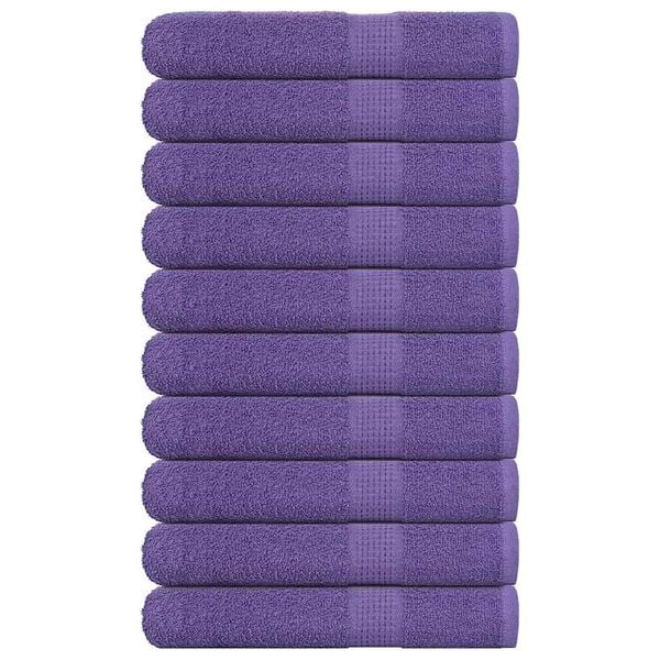 vidaXL Asciugamani per sauna FROGN 10 pezzi Viola 80x200 cm 360 g/m²