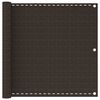 vidaXL Paravento da Balcone Marrone 90x400 cm in HDPE