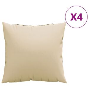 vidaXL Cuscini per Divano 4 pz Beige 40x40 cm in Tessuto