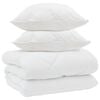 vidaXL Duvet Invernale con cuscino 3 pz Bianco Microfibra