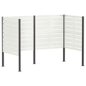vidaXL Schermo per bidone della spazzatura 167 x 85 x 113 cm Acciaio