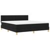 vidaXL Letto box spring con materasso Nero 180 x 200 cm Tessuto