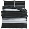 vidaXL Set Copripiumino Nero e Bianco 155x220 cm in Cotone