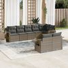 vidaXL Set Divano da Giardino 8 pz con Cuscini Grigio in Polyrattan