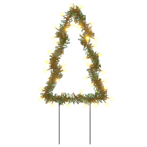 vidaXL Decorazioni Luminose Natalizie Picchetti 3pz Albero 50LED 30cm