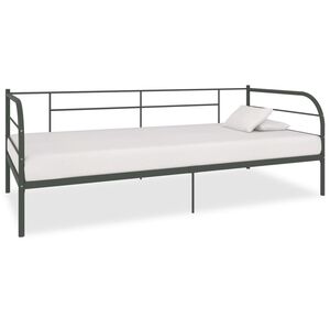 vidaXL Telaio Divano Letto Grigio in Metallo 90x200 cm