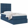 vidaXL Letto con contenitore e materasso Blu 90 x 190 cm Poliestere