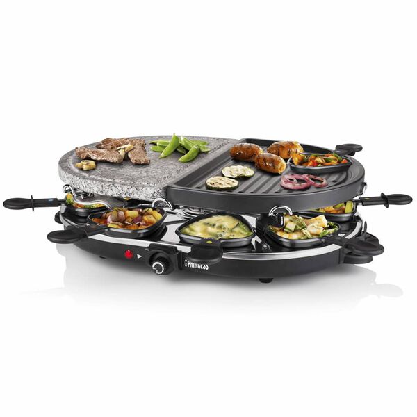 Princess Griglia Ovale Raclette in Pietra per 8 Porzioni 1200 W 162710