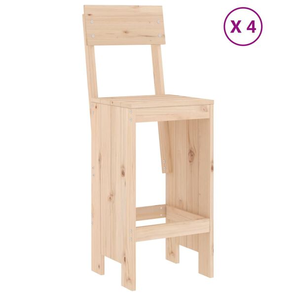 vidaXL Set Bar da Giardino 5 pz in Legno Massello di Pino