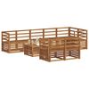vidaXL Set divani 9 pcs Naturale Legno di Acacia Massello