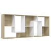 vidaXL Libreria Bianca e Rovere Sonoma 67x24x161 cm Legno Multistrato