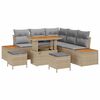 vidaXL Set Divano da Giardino 8 pcs Beige polyrattan