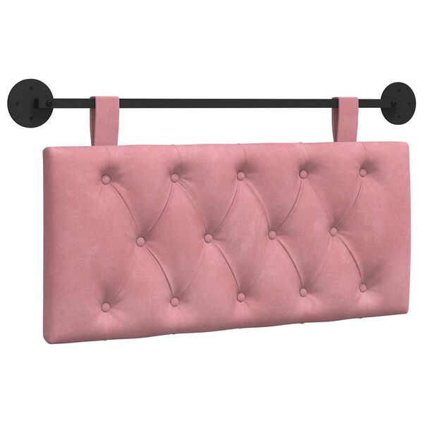 vidaXL Testata appesa Montaggio a parete Rosa 100 x 55 x 7 cm Velluto