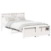 vidaXL Struttura del letto Bianco 140 x 190 cm Legno di pino massiccio