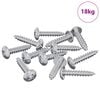 vidaXL Viti in Legno 10976 pz Argento Acciaio