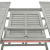 vidaXL Set da pranzo da giardino 5 pz (150-200)x100 cm in legno massello di acacia grigio