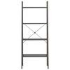 vidaXL Scaffale Autoportante con 4 Ripiani Nero 56x35x140 cm