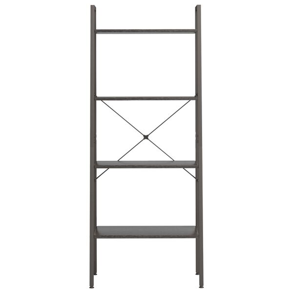 vidaXL Scaffale Autoportante con 4 Ripiani Nero 56x35x140 cm