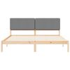 vidaXL Letto con Testiera Rivestita Grigio chiaro 200 x 200 cm