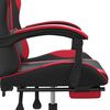 vidaXL Sedia da Gaming con Poggiapiedi Nero e Rosso in Similpelle