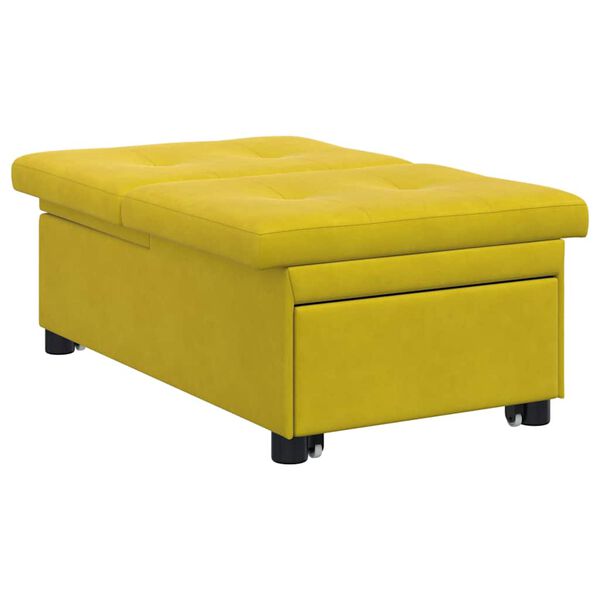 vidaXL Divano letto Giallo 194 x 67 x 82 cm Velluto