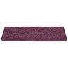 vidaXL Tappetini per scale 15 pz 65x21x4 cm Viola scuro con bordo rettangolare