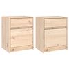 vidaXL Comodini 2 pz 40x31x50 cm in Legno Massello di Pino