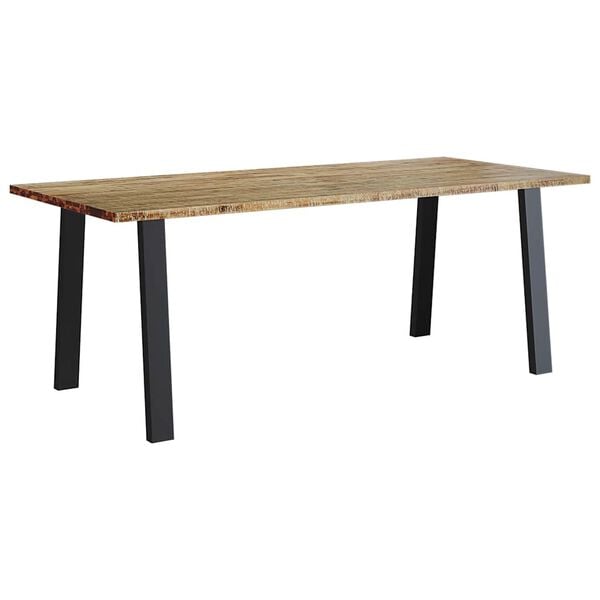 vidaXL Tavolo da Pranzo 200x90x75 cm in Legno Massello di Acacia