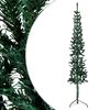 vidaXL Albero Natale Artificiale Sottile a Met&agrave; Supporto Verde 120 cm