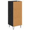 vidaXL Credenza Rovere nero 34 x 34.5 x 90 cm Legno multistrato