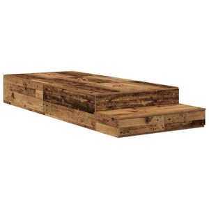 vidaXL Struttura letto con contenitore con porta Legno vecchio 80 cm