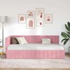 vidaXL Cornice del letto ad angolo Rosa 90 cm x 200 cm Velluto