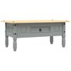 vidaXL Tavolino Caff&eacute; Pino Messicano Corona Range Grigio 100x55x44 cm