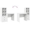vidaXL Scrivania con cassetto 2 pcs Bianco